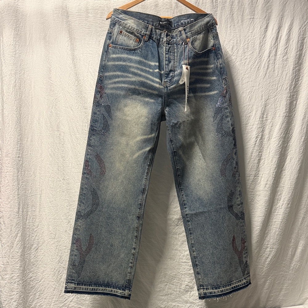 Purple Brand light indigo denim